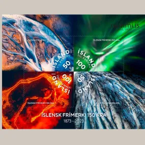 150 Year of Icelandic Stamp - Special Issue 4 pc