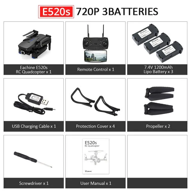 16mins Flight Time Foldable RC Camera Drones