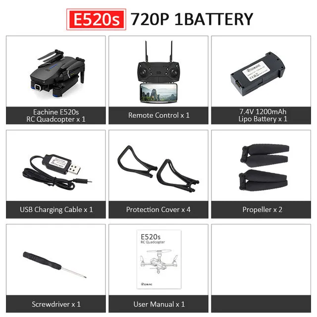 16mins Flight Time Foldable RC Camera Drones