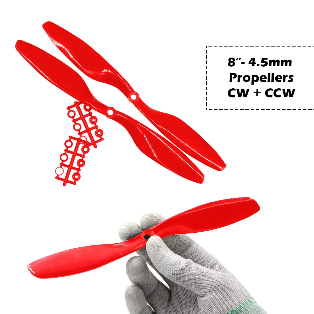 2-Blades 4.5mm Propellers For Drone/Quadcopters CW   CCW (1-Pair)