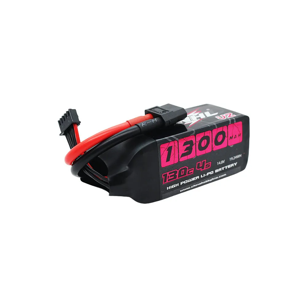 2 Packs CNHL Black Series V2.0 1300mAh 14.8V 4S 130C Lipo Battery with XT60 Plug - CA/UK Warehouse