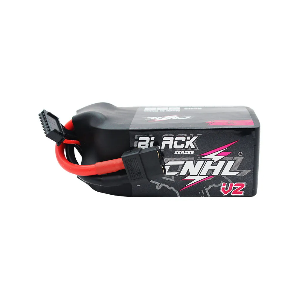 2 Packs CNHL Black Series V2.0 1300mAh 22.2V 6S 130C Lipo Battery with XT60 Plug