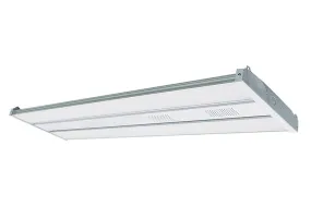 2ft Linear High Bay, 12,000 Lumens, 50W/80W/100W Selectable, 120-277V, 4000K or 5000K CCT, White Finish