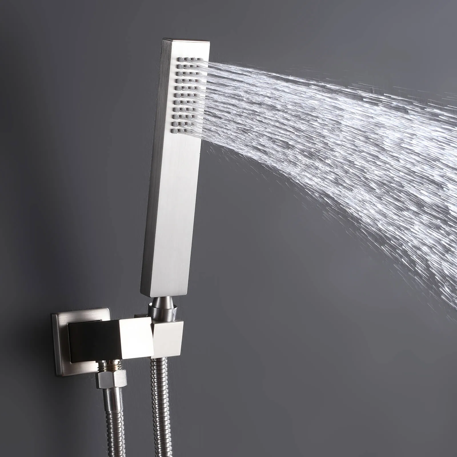 3 Function Large Shower System with Body Spray and LED Light Matte Black RB0815
