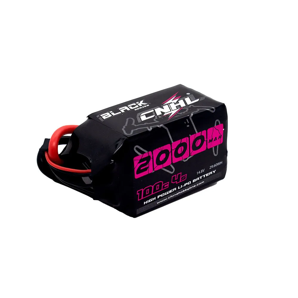 4 Packs CNHL Black Series 2000mAh 14.8V 4S 100C Lipo Battery with XT60 Plug - UK Warehouse