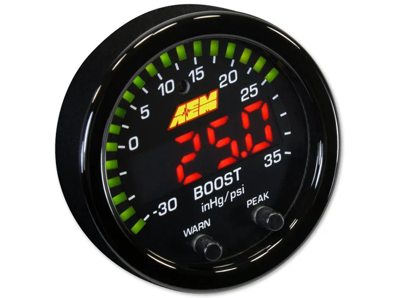 AEM X-Series -30in/Hg~35 PSI Boost Display Gauge - 30-0306