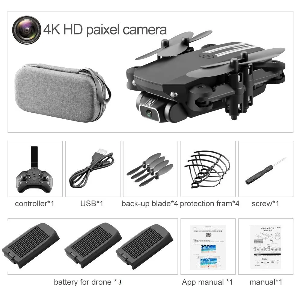 Aerial Drone 4K HD Video drone Photography LED Proffessional