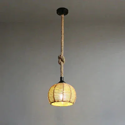 American Round Hemp Rope Chandelier