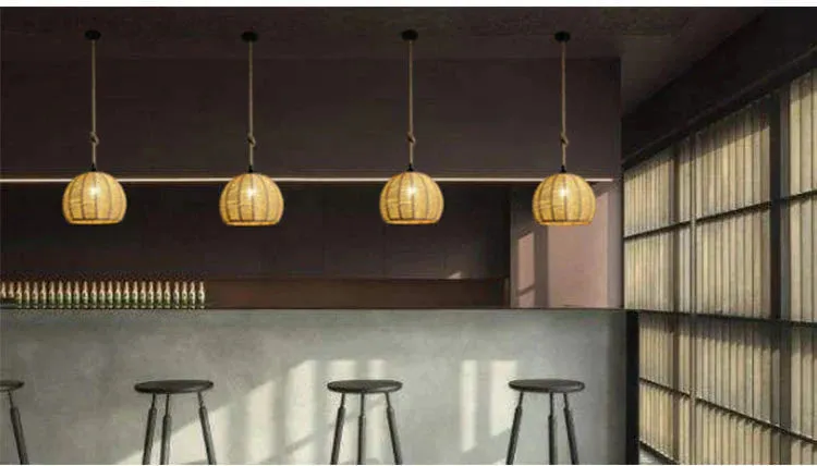 American Round Hemp Rope Chandelier