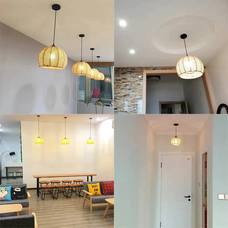 American Round Hemp Rope Chandelier