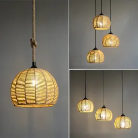 American Round Hemp Rope Chandelier