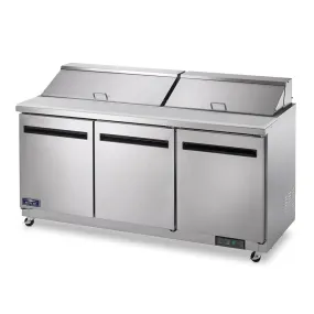 Arctic Air AST72R 72" Triple Door Sandwich/ Salad Prep Table