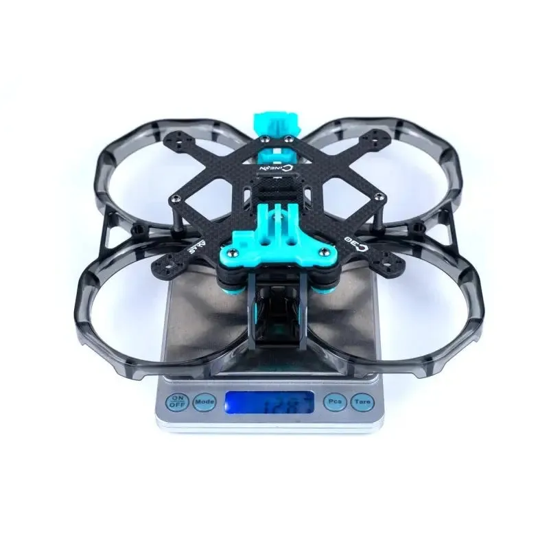 Axisflying cineon C30 / 3 inch indoor cinewhoop / cinematic shooting frame kit Without GPS TPU And Clear Blue-Green