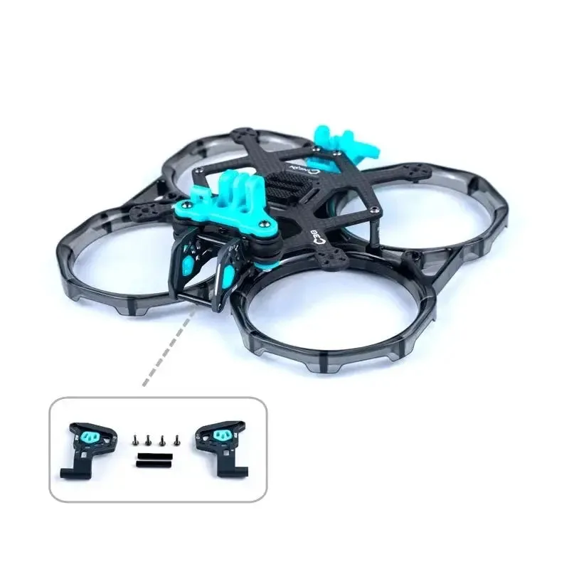 Axisflying cineon C30 / 3 inch indoor cinewhoop / cinematic shooting frame kit Without GPS TPU And Clear Blue-Green