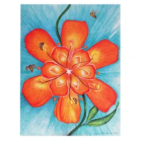 Bee 2nd Chakra Card 4.2"w x 5.25"l