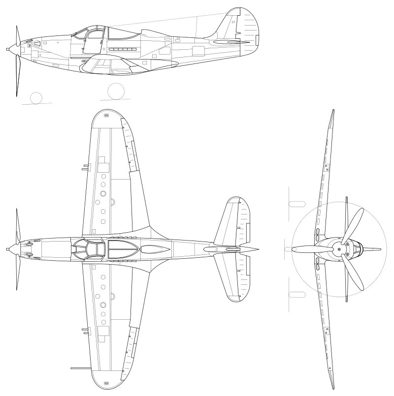 Bell P-39 Airacobra, 1943, 1:72 Scale Model