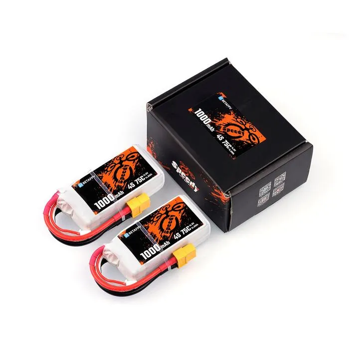 BetaFPV 1000mAh 4S 75C (XT60) (1pc) [DG]