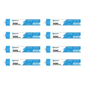 BetaFPV BT2.0 300mAh 1S 30C Lipo Battery (8pcs) [DG]