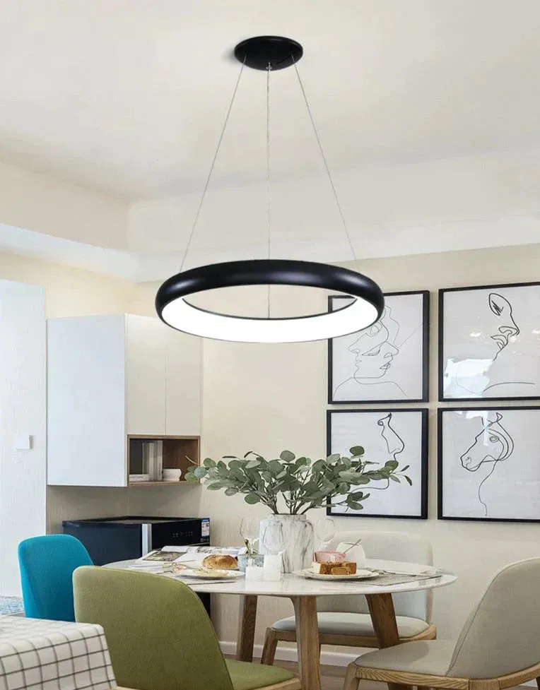 Black Simple Acrylic Ring Pendant