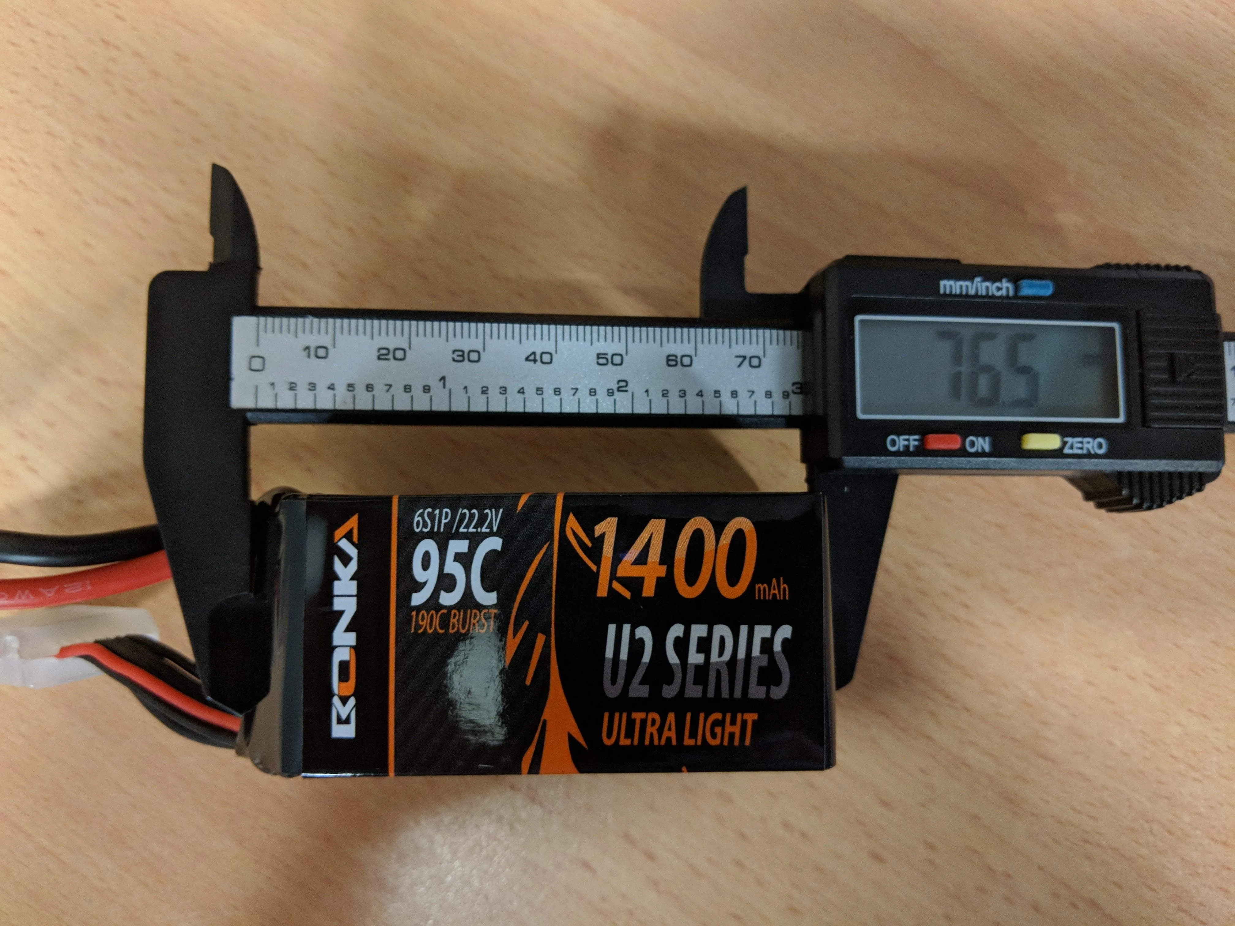 Bonka 1400mAh 6S 22.2V 95C Lipo Battery BKU2-1400/95-6S [DG]