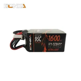 Bonka 1600mAh 6S 22.2V 95C Lipo Battery BKU2-1600/95-6S [DG]