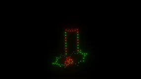 Burning candle animation - 100 drones