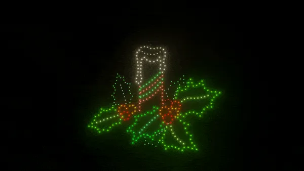 Burning candle animation - 400 drones