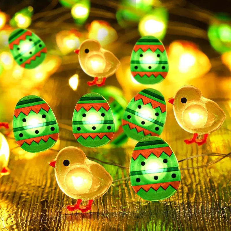 Carrot & Rabbit Easter String Lights | Festive LED Decoration