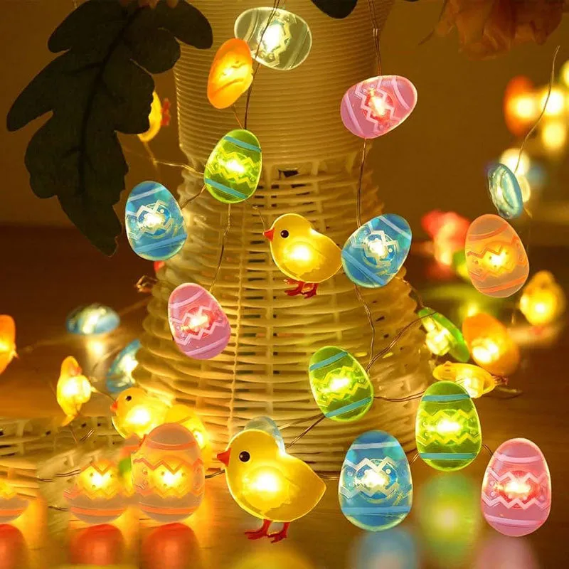 Carrot & Rabbit Easter String Lights | Festive LED Decoration