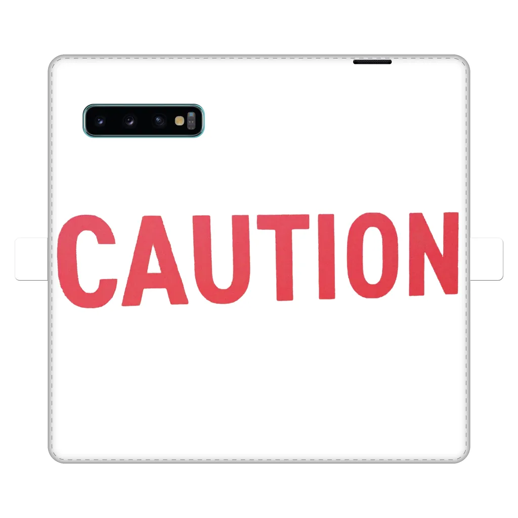 Caution Fully Printed Wallet Cases