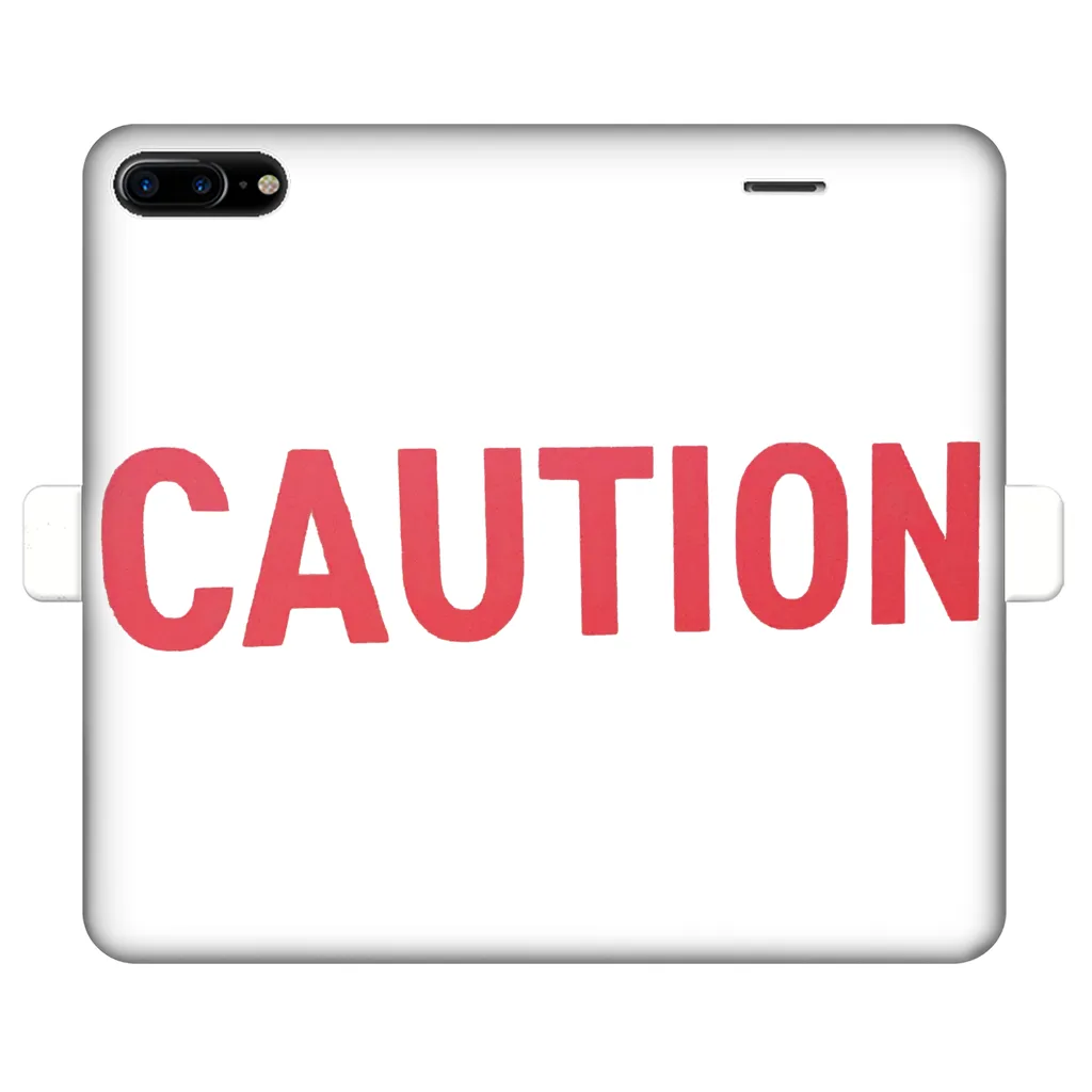 Caution Fully Printed Wallet Cases