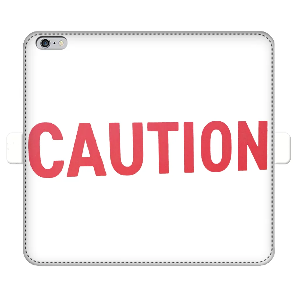 Caution Fully Printed Wallet Cases