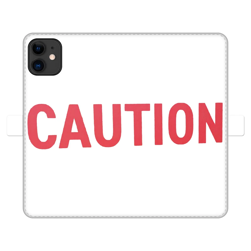 Caution Fully Printed Wallet Cases
