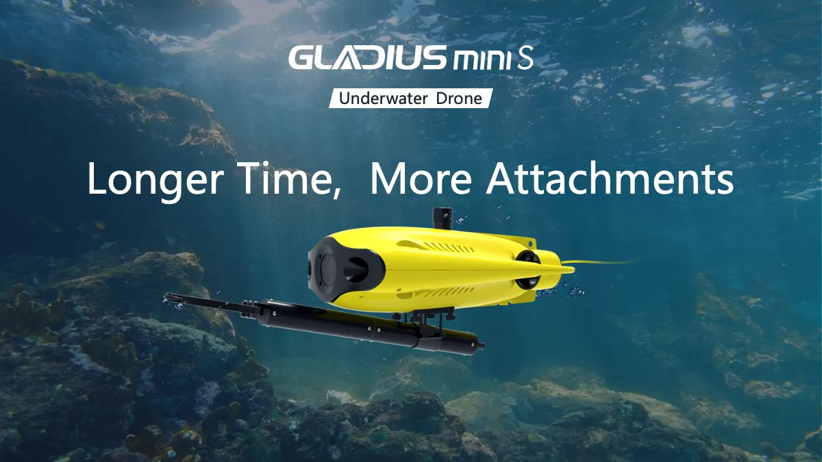 Chasing Gladius Mini S with Robotic Arm Underwater Drone