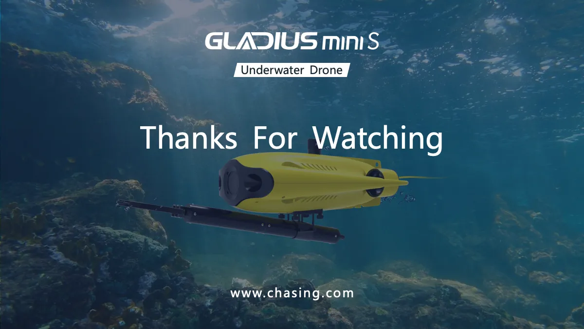 Chasing Gladius Mini S with Robotic Arm Underwater Drone
