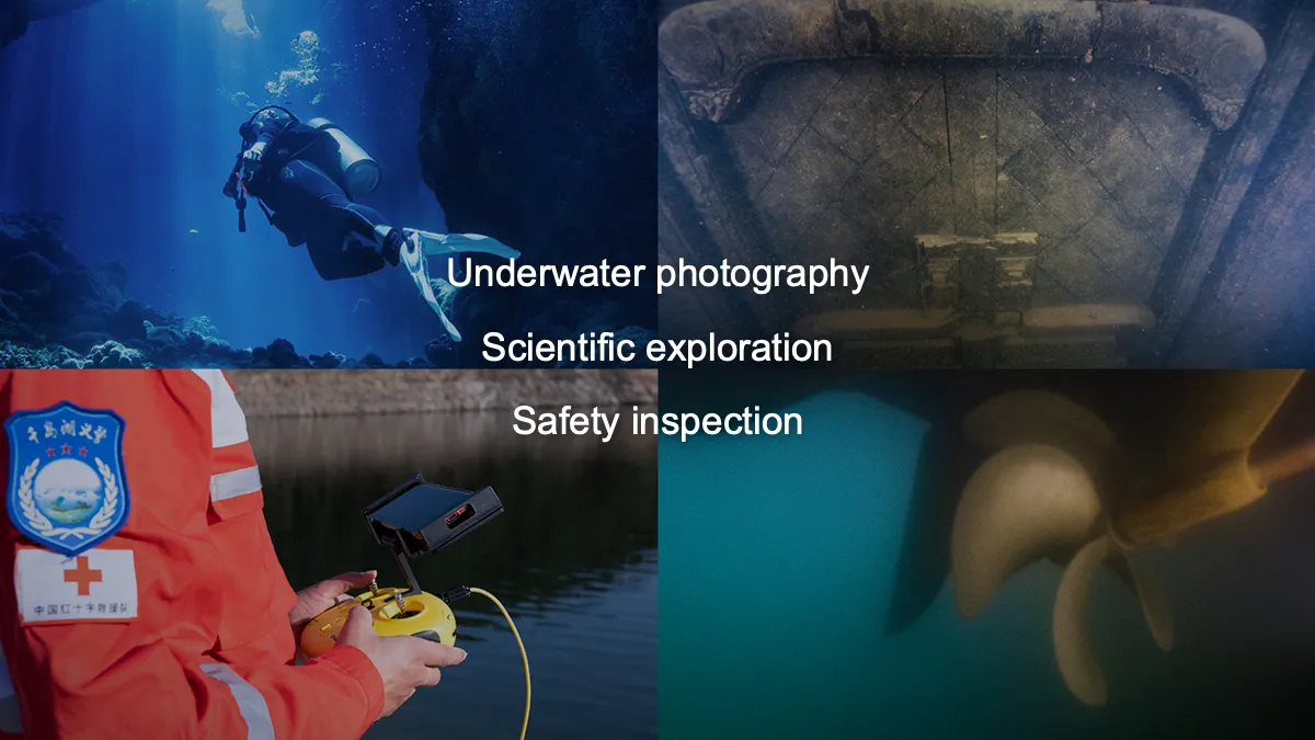 Chasing Gladius Mini S with Robotic Arm Underwater Drone