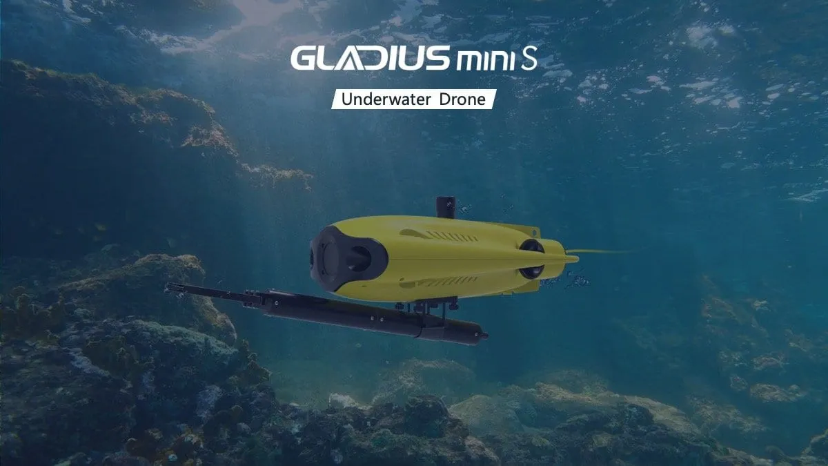 Chasing Gladius Mini S with Robotic Arm Underwater Drone