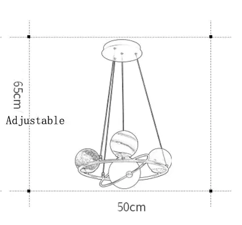 Children's Room Bedroom Eye Protection Boy Girl Creative Restaurant Modern Simple Star Space Wandering Earth Nordic Chandelier