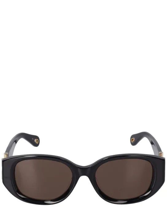 Chloé   Marcie oval bio-acetate sunglasses 