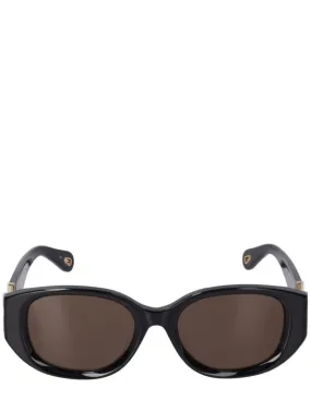 Chloé   Marcie oval bio-acetate sunglasses 
