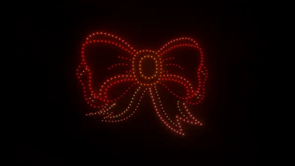 Christmas bow animation - 400 drones