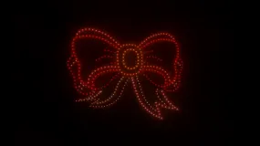 Christmas bow animation - 400 drones