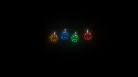 Christmas bubbles animation - 100 drones