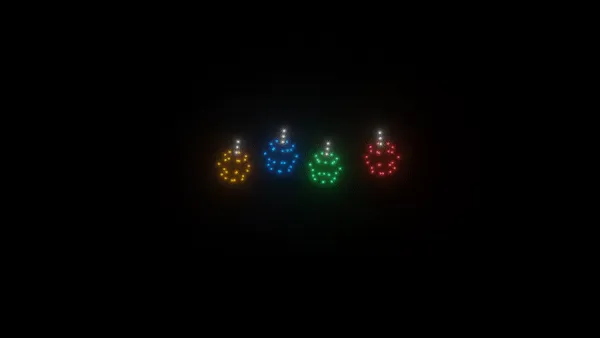 Christmas bubbles animation - 100 drones