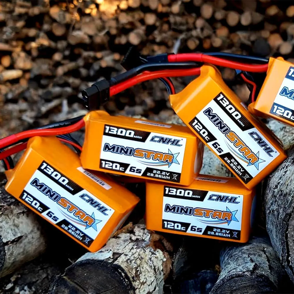 CNHL MiniStar 1300mAh 22.2V 6S 120C Lipo Battery with XT60 Plug