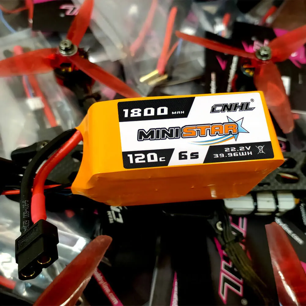 CNHL MiniStar 1800mAh 22.2V 6S 120C(max 200C) Lipo Battery with XT60 Plug