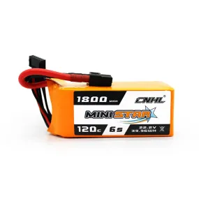 CNHL MiniStar 1800mAh 22.2V 6S 120C(max 200C) Lipo Battery with XT60 Plug