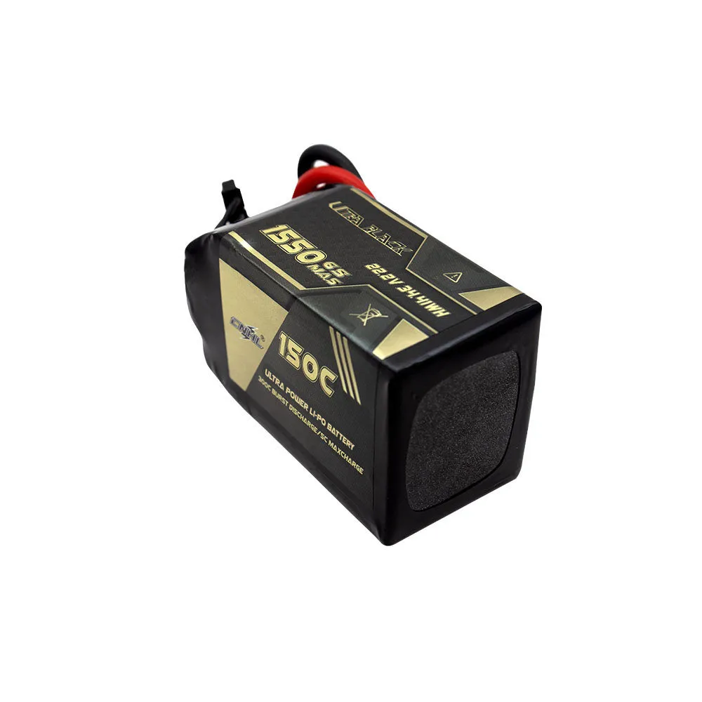 CNHL Ultra Black 1550mAh 22.2V 6S 150C Lipo Battery with XT60 Plug