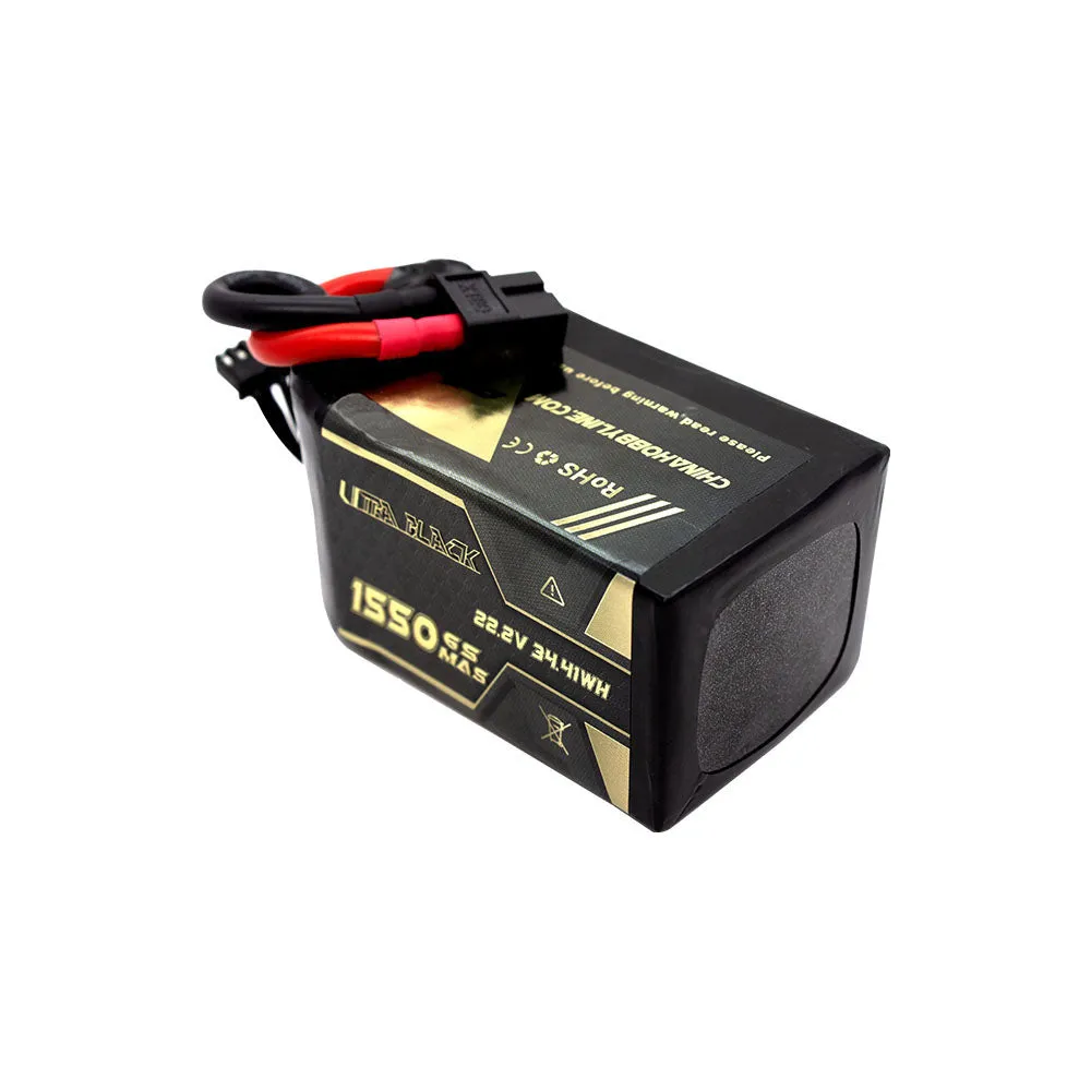 CNHL Ultra Black 1550mAh 22.2V 6S 150C Lipo Battery with XT60 Plug