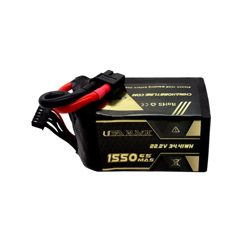 CNHL Ultra Black 1550mAh 22.2V 6S 150C Lipo Battery with XT60 Plug